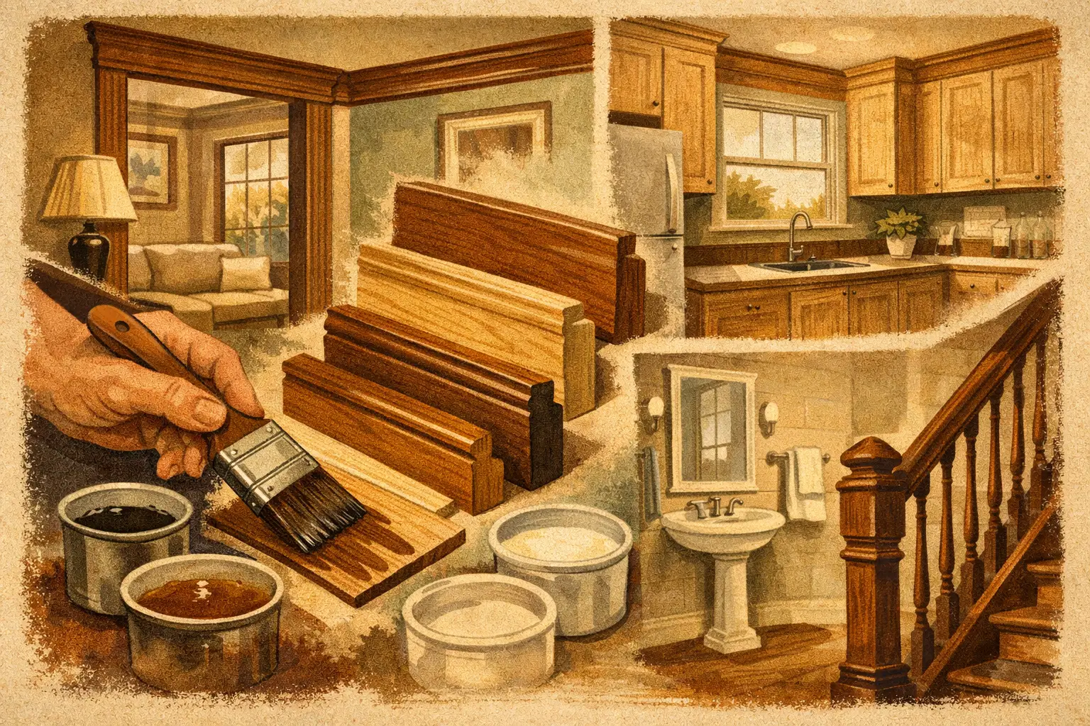 Best Finishes for Wood Trim for Every Room