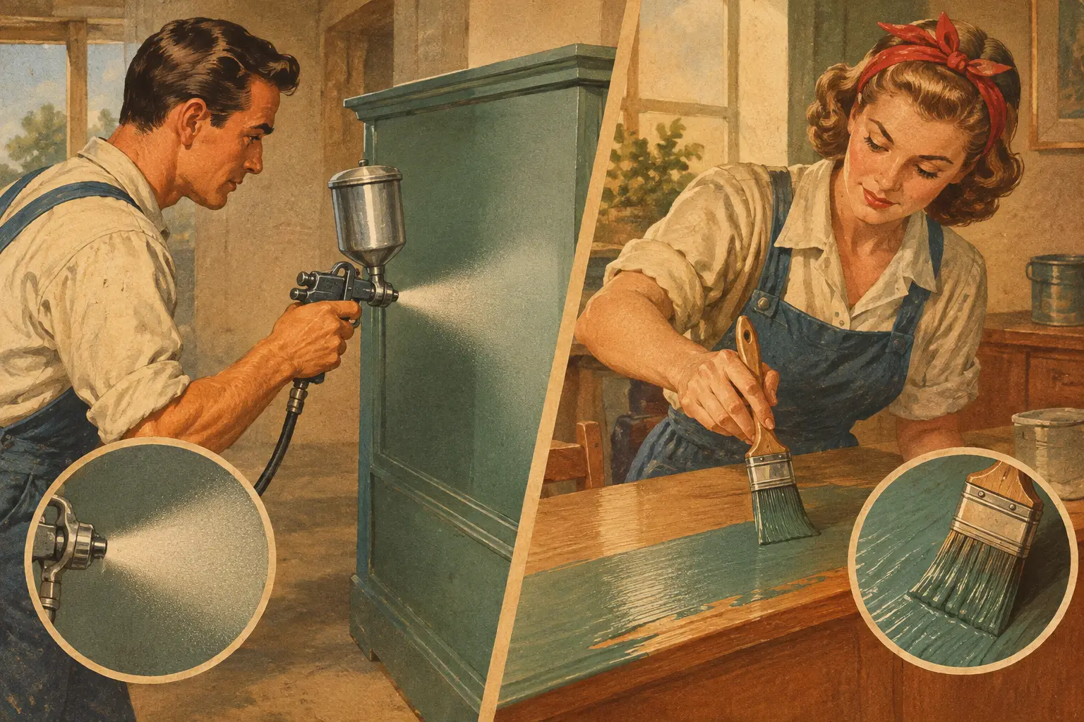 Spray Painting Versus Brush Painting Compared