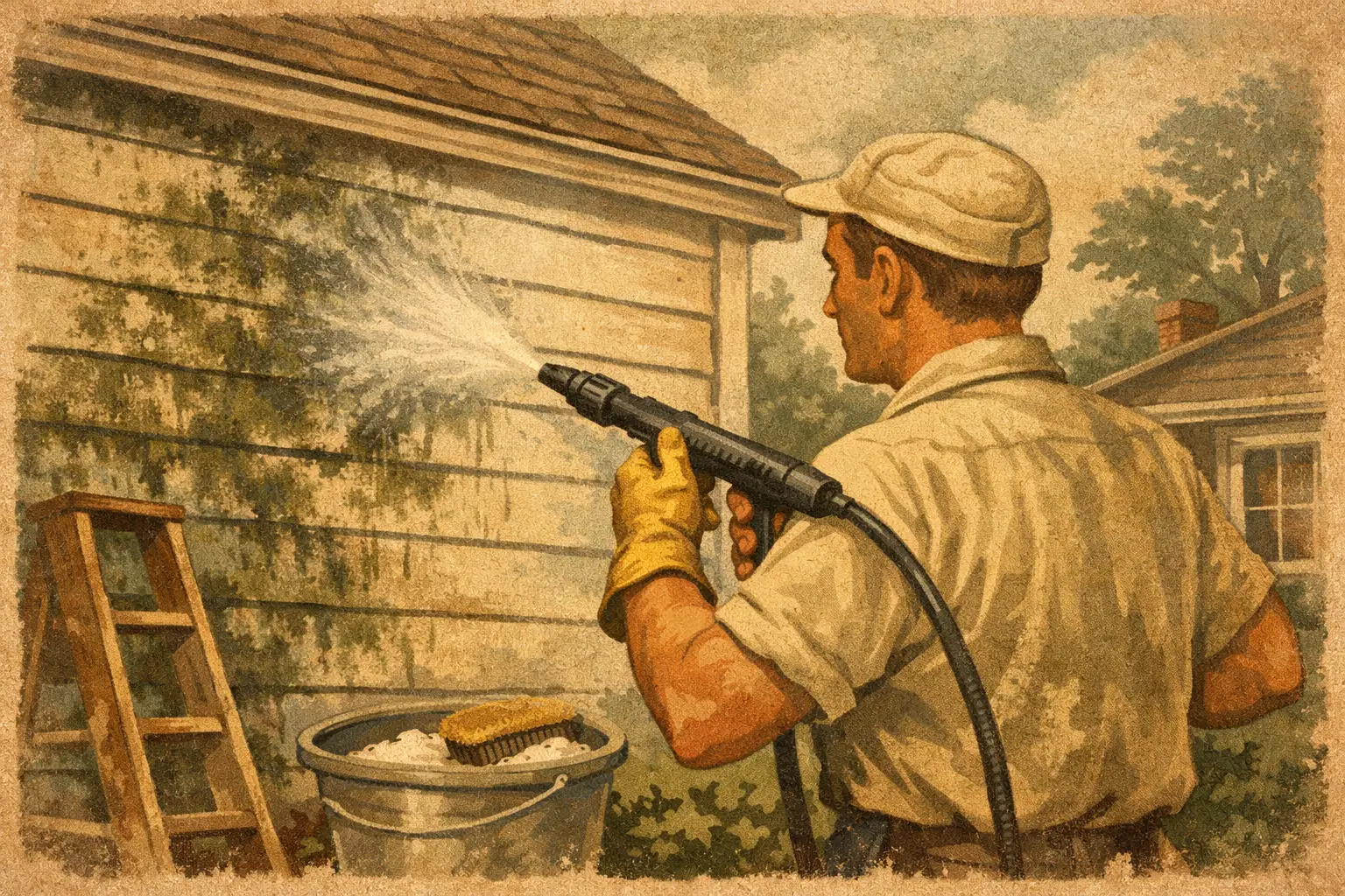 Washing Mould From Exterior Surfaces Safely